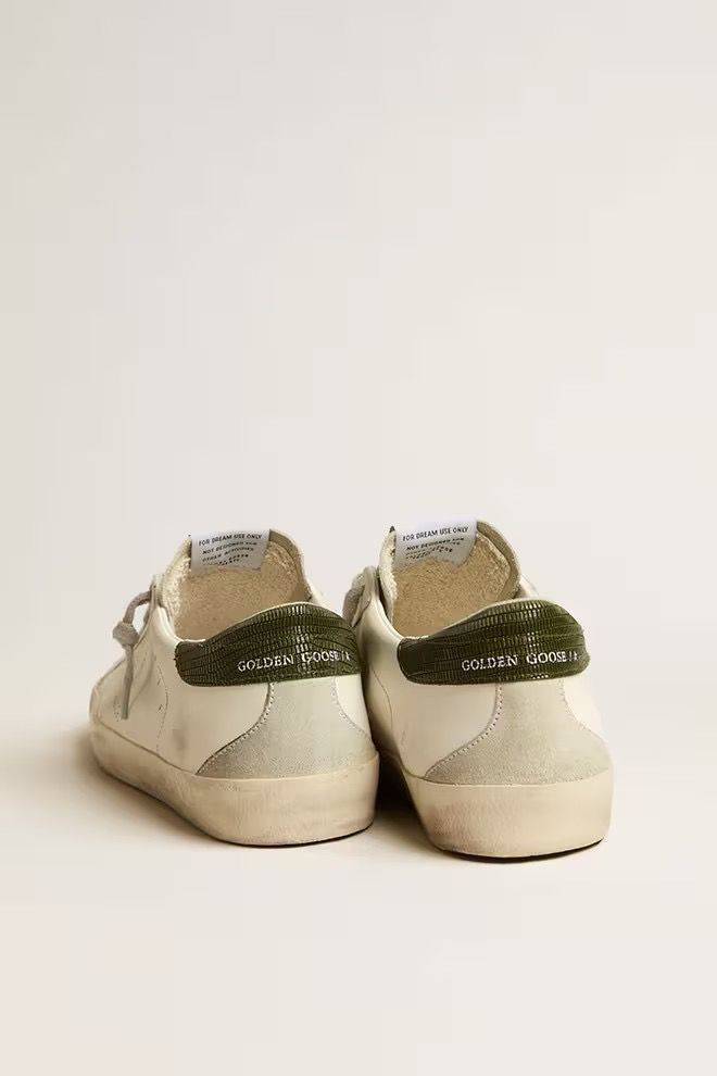 GOLDEN GOOSE SUPERSTAR "Perforated Star and Military Green"