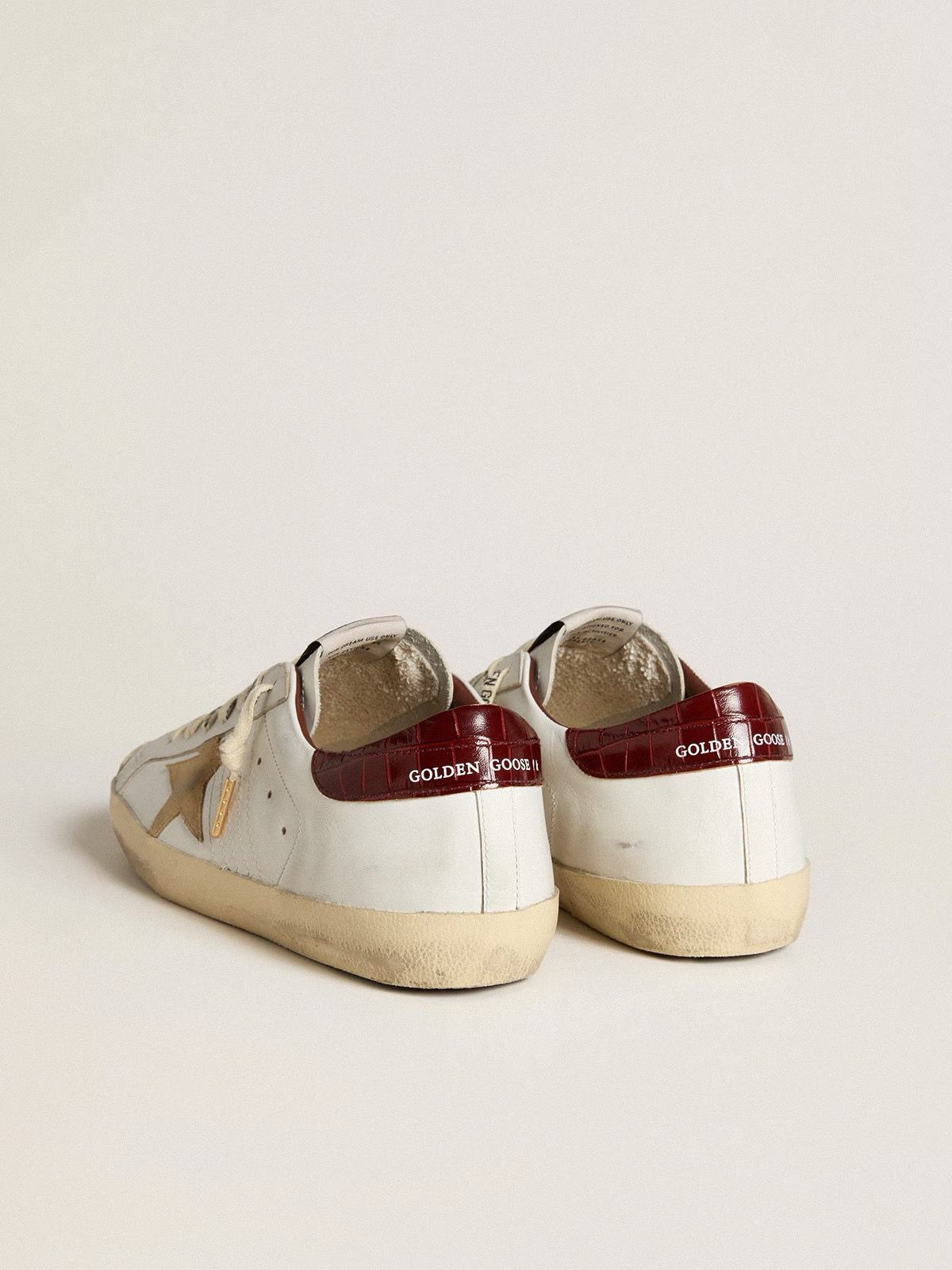 GOLDEN GOOSE SUPERSTAR " Bordeaux Croc-Print Leather"